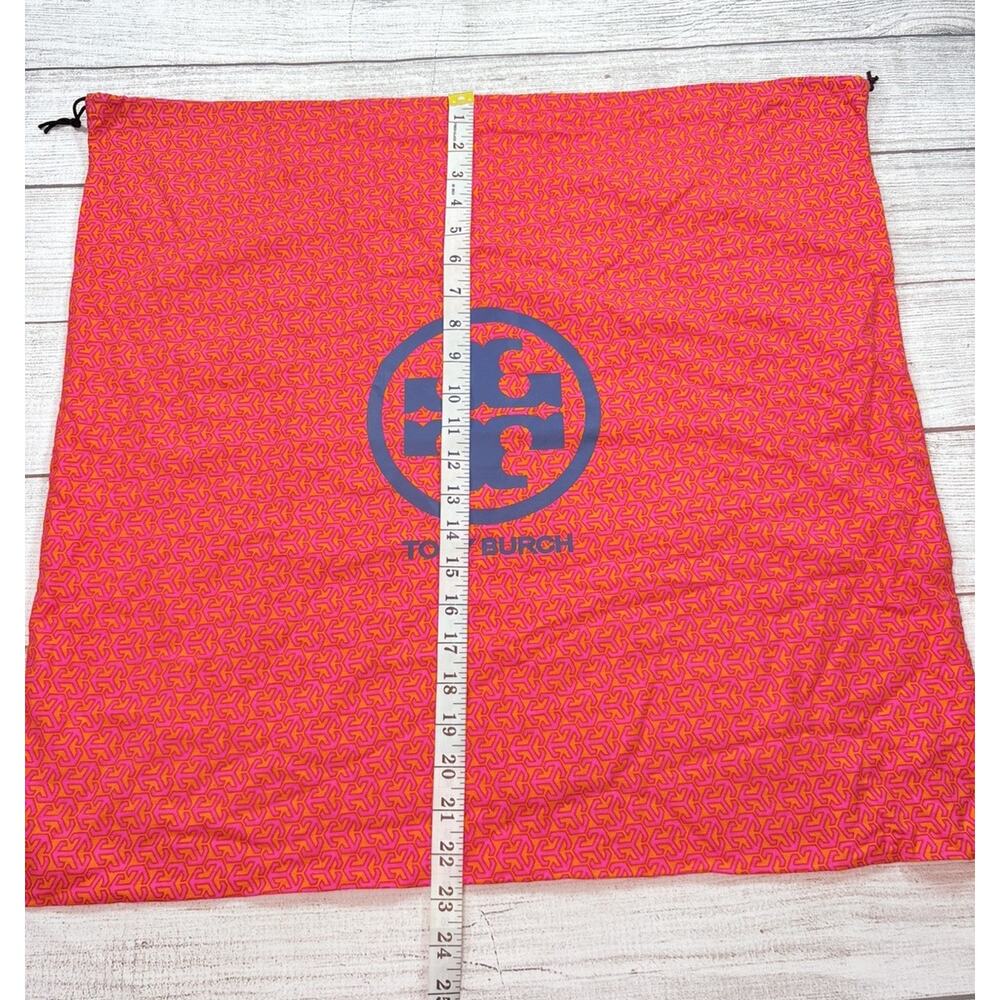Tory Burch Large Logo Print XL DUST BAG Pink Orange - Picture 2 of 5